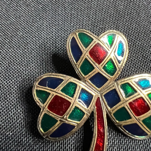 Soldor Celtic Irish gold tone pendant brooch - Picture 3 of 6